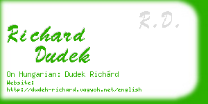 richard dudek business card